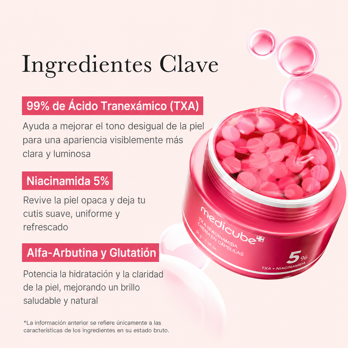 Crema Facial en Cápsulas TXA Niacinamida - Medicube