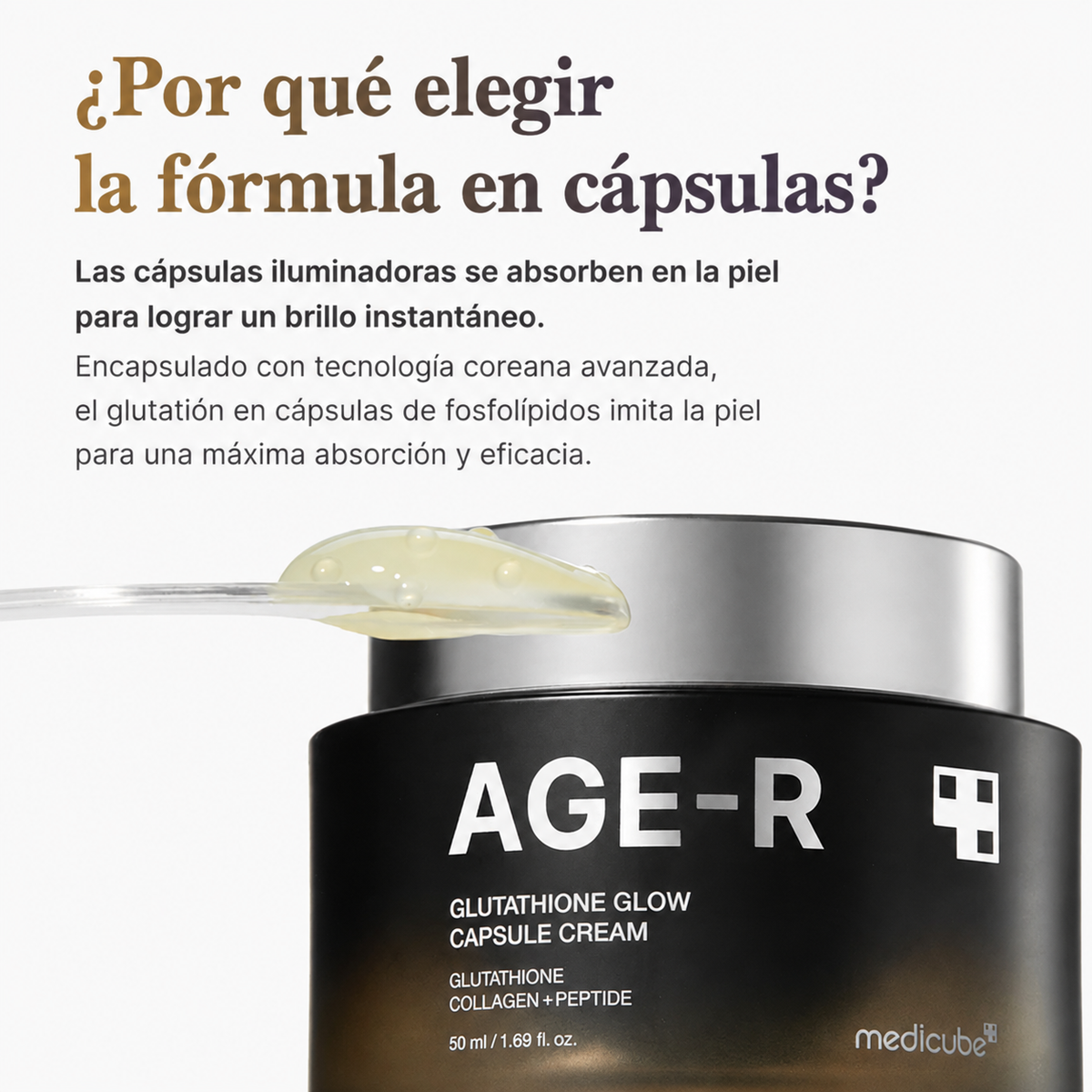 Crema Facial en Cápsulas AGE-R con Glutation - Medicube