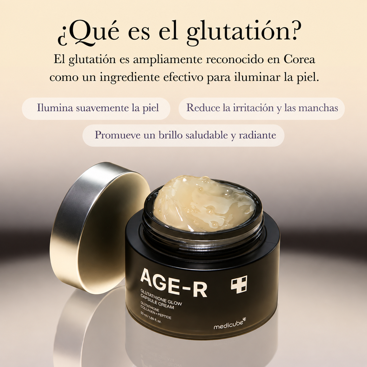 Crema Facial en Cápsulas AGE-R con Glutation - Medicube