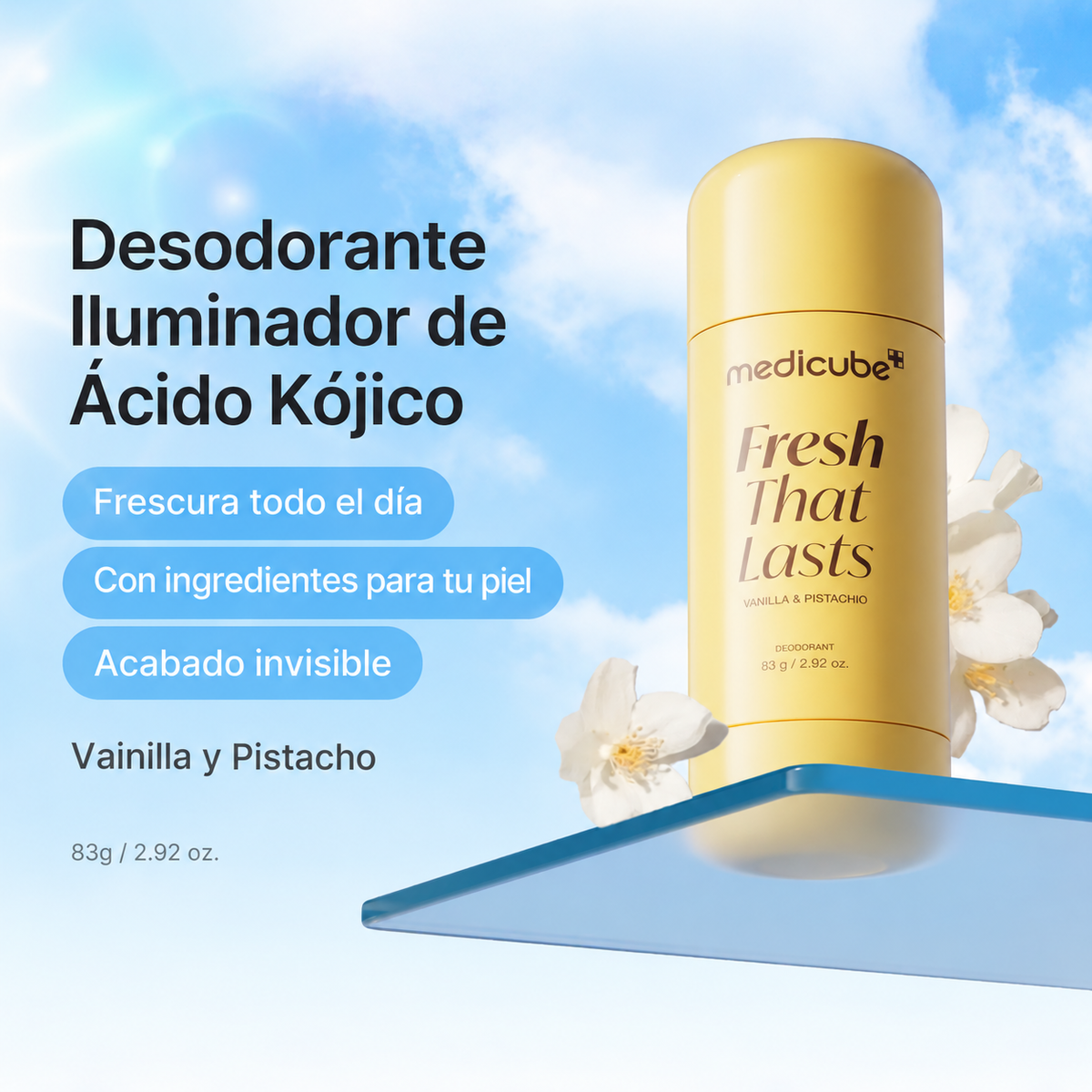 Desodorante Ácido Kójico - Vainilla & Pistacho