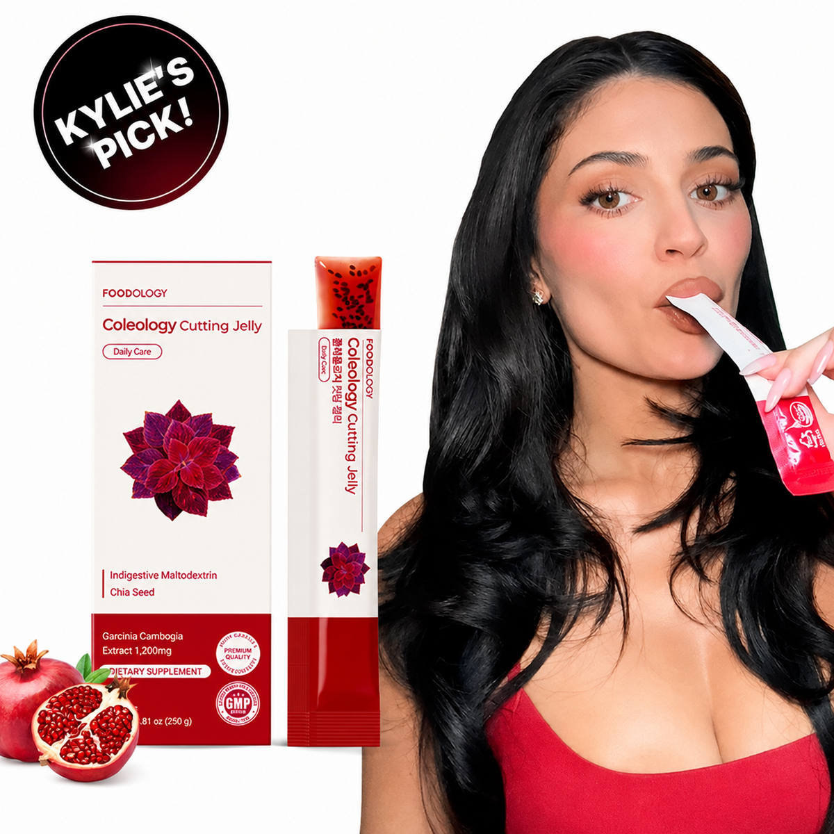 Coleology Cutting Jelly - Sabor Granada -  10 Sobres