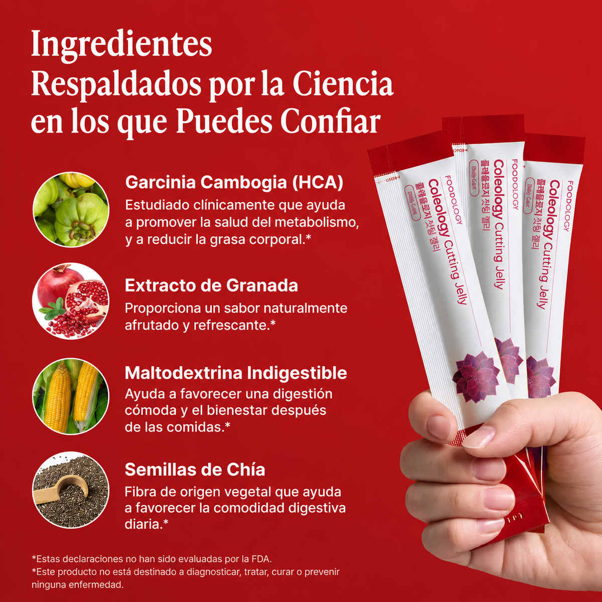 Coleology Cutting Jelly - Sabor Granada -  10 Sobres