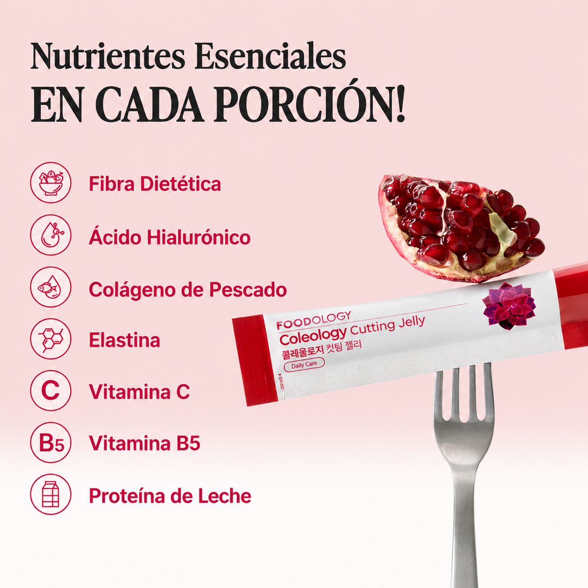 Coleology Cutting Jelly - Sabor Granada -  10 Sobres