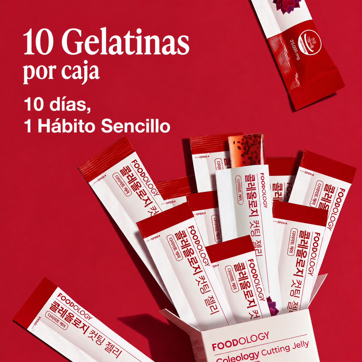 Coleology Cutting Jelly - Sabor Granada -  10 Sobres