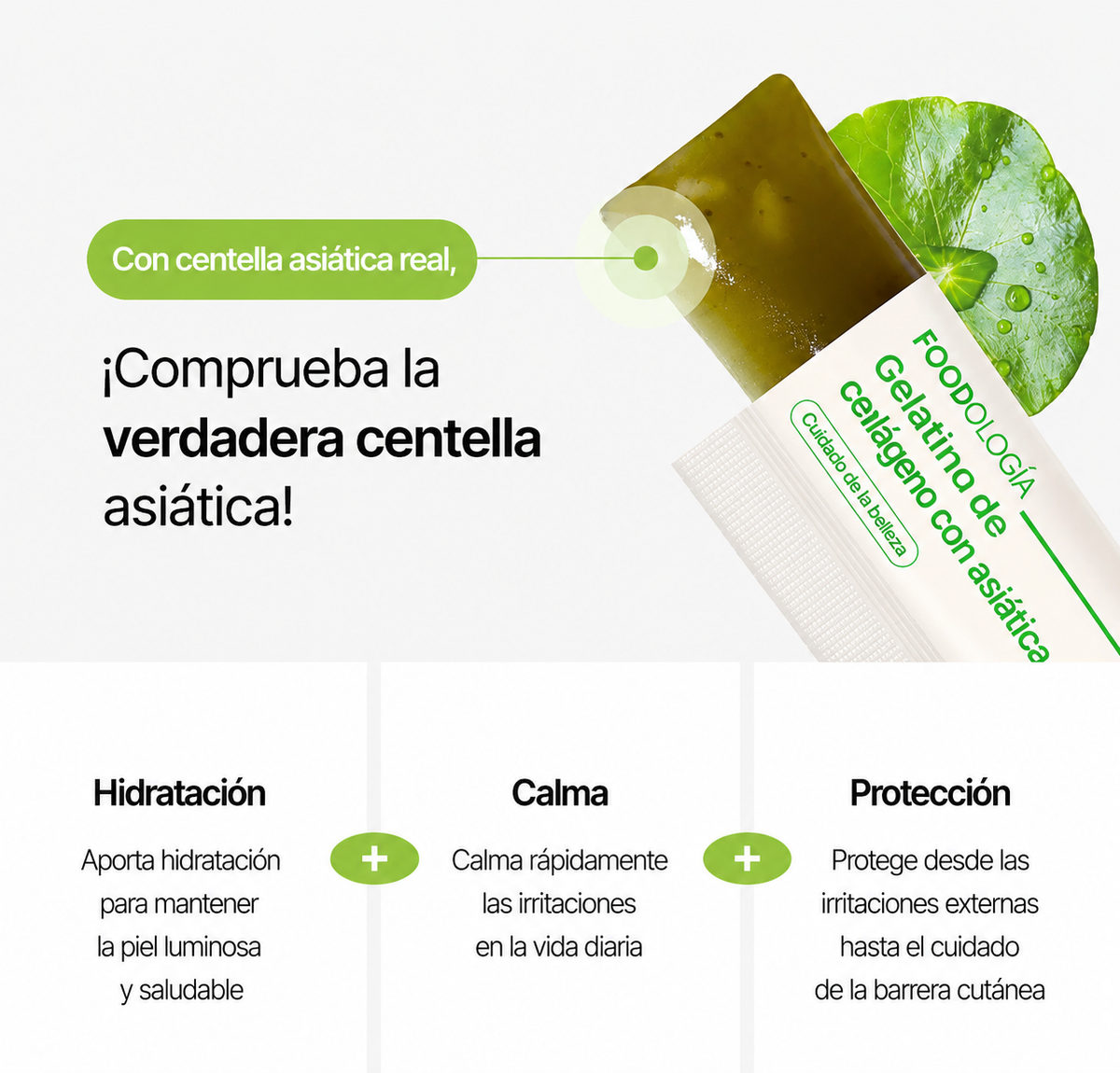 Collagen Centella Jelly - Sabor Manzana Verde - 10 Sobres