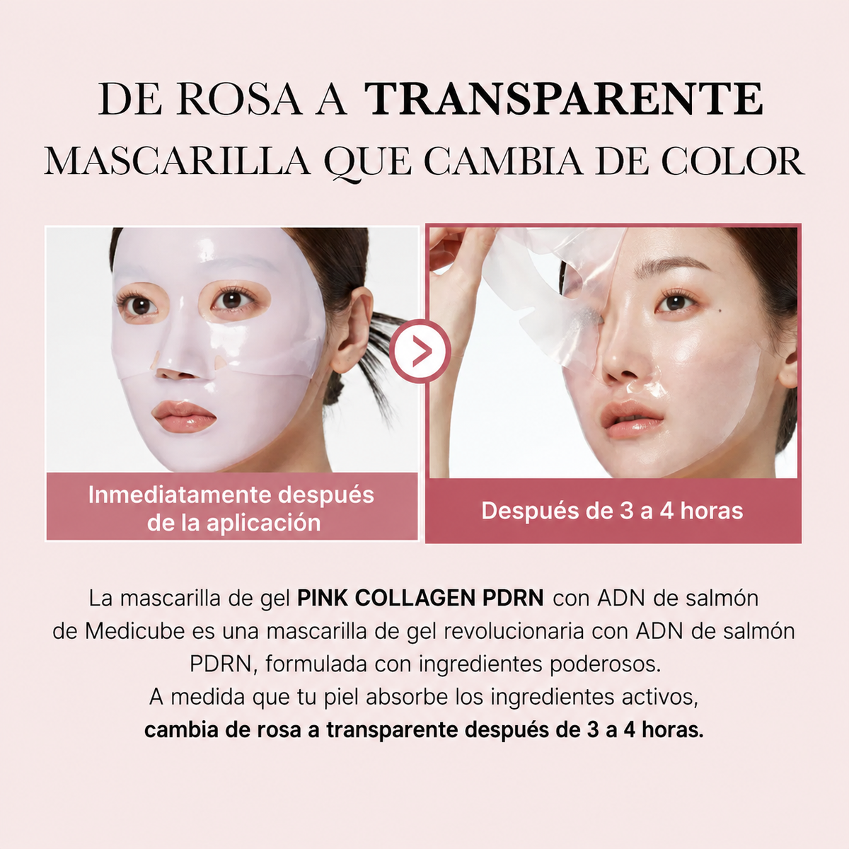 Mascarilla PDRN Pink Colágeno - PACK 4 Unidades