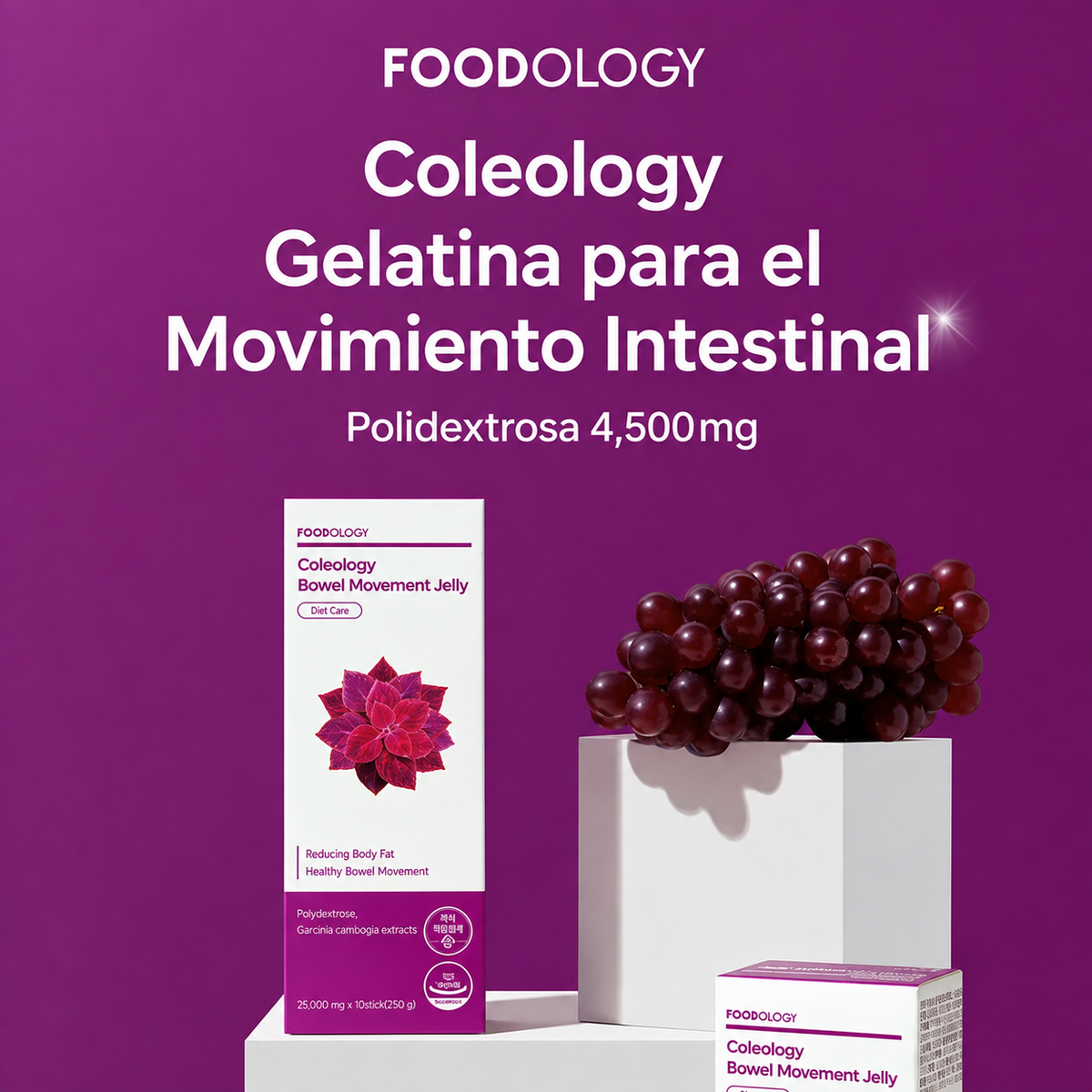 Coleology Bowel Movement Jelly - Sabor Uva - 10 Sobres