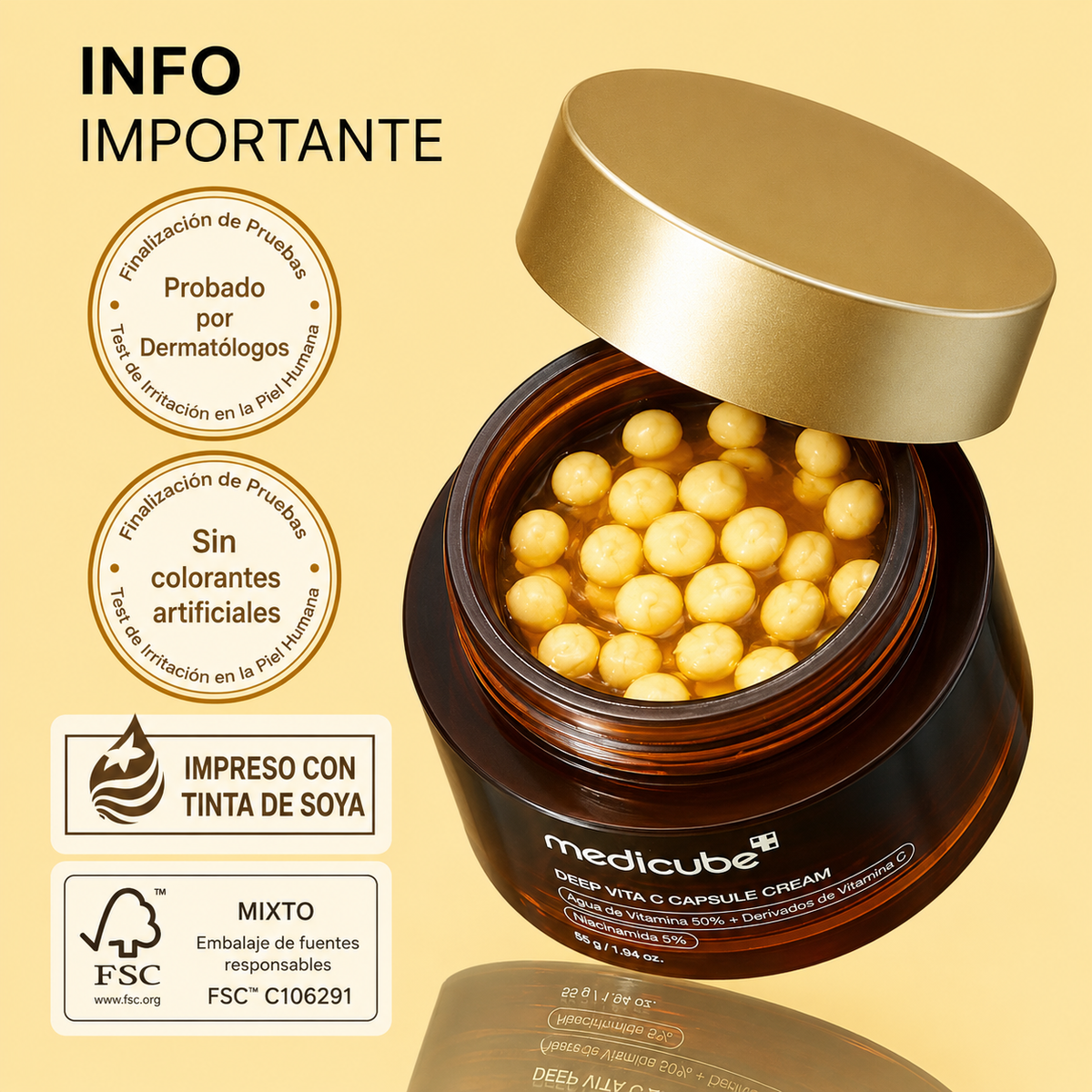 Crema Facial en Cápsulas Iluminadora Deep Vita C - Medicube
